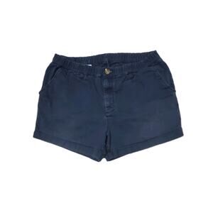 Chubbies Men's 4 Inseam Navy Chino Shorts Pockets Zip Up Flat Front Size Large